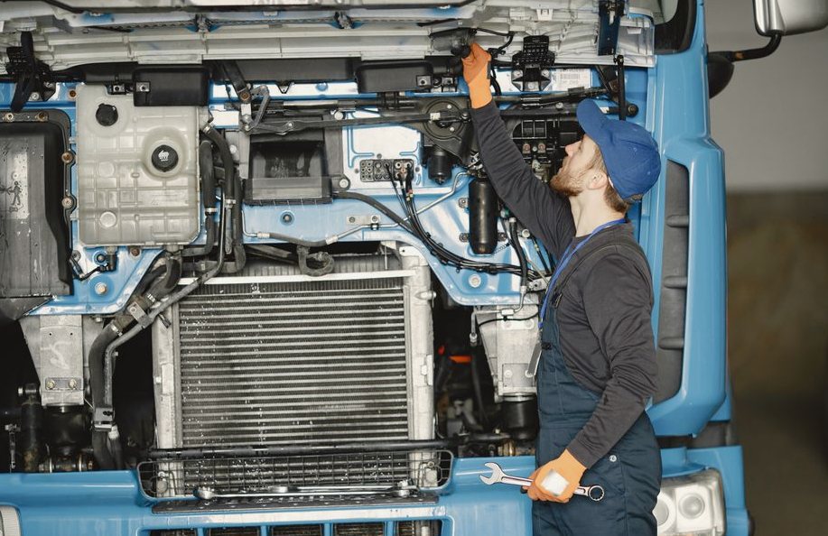 Stock photo of rv repair work